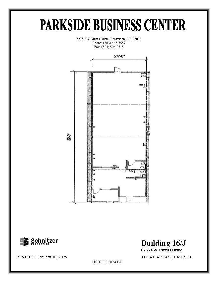 8362-8380 SW Nimbus Ave, Beaverton, OR à louer Plan d’étage– Image 1 sur 2
