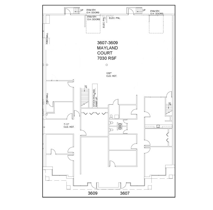 3601-3615 Mayland Ct, Richmond, VA à louer Plan d’étage– Image 1 sur 1