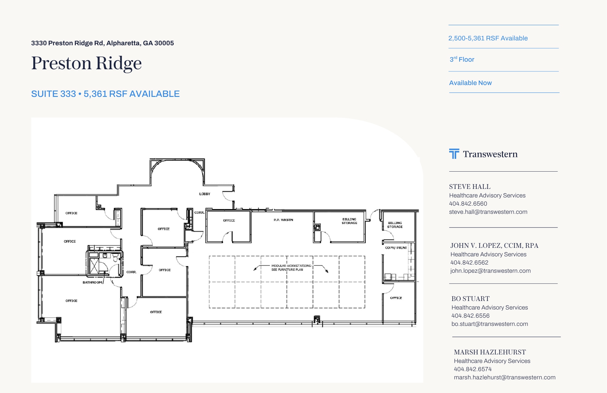 3330 Preston Ridge Rd, Alpharetta, GA à louer Plan d’étage– Image 1 sur 1