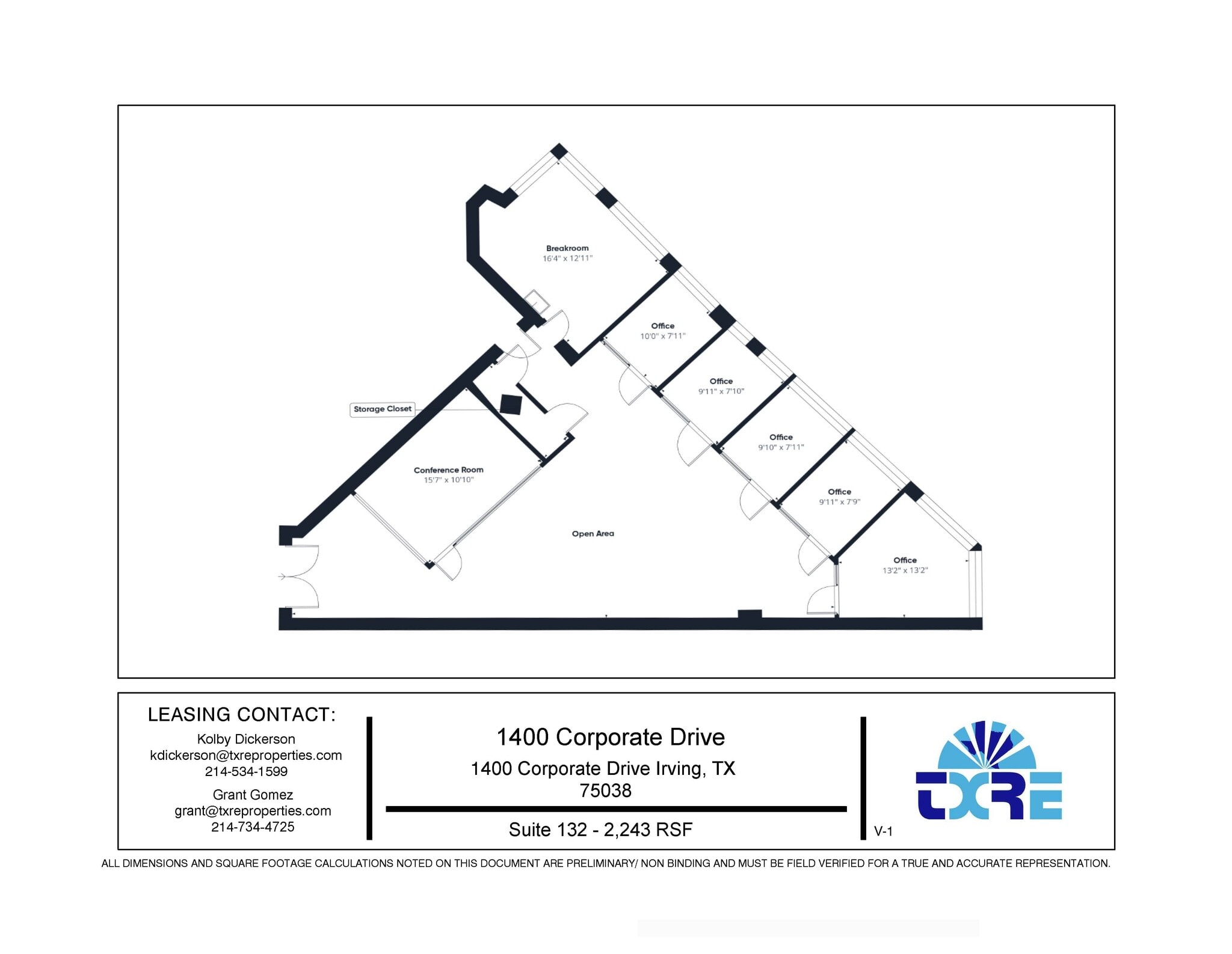1400 Corporate Dr, Irving, TX à louer Plan d’étage– Image 1 sur 1