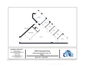 1400 Corporate Dr, Irving, TX à louer Plan d’étage– Image 1 sur 1