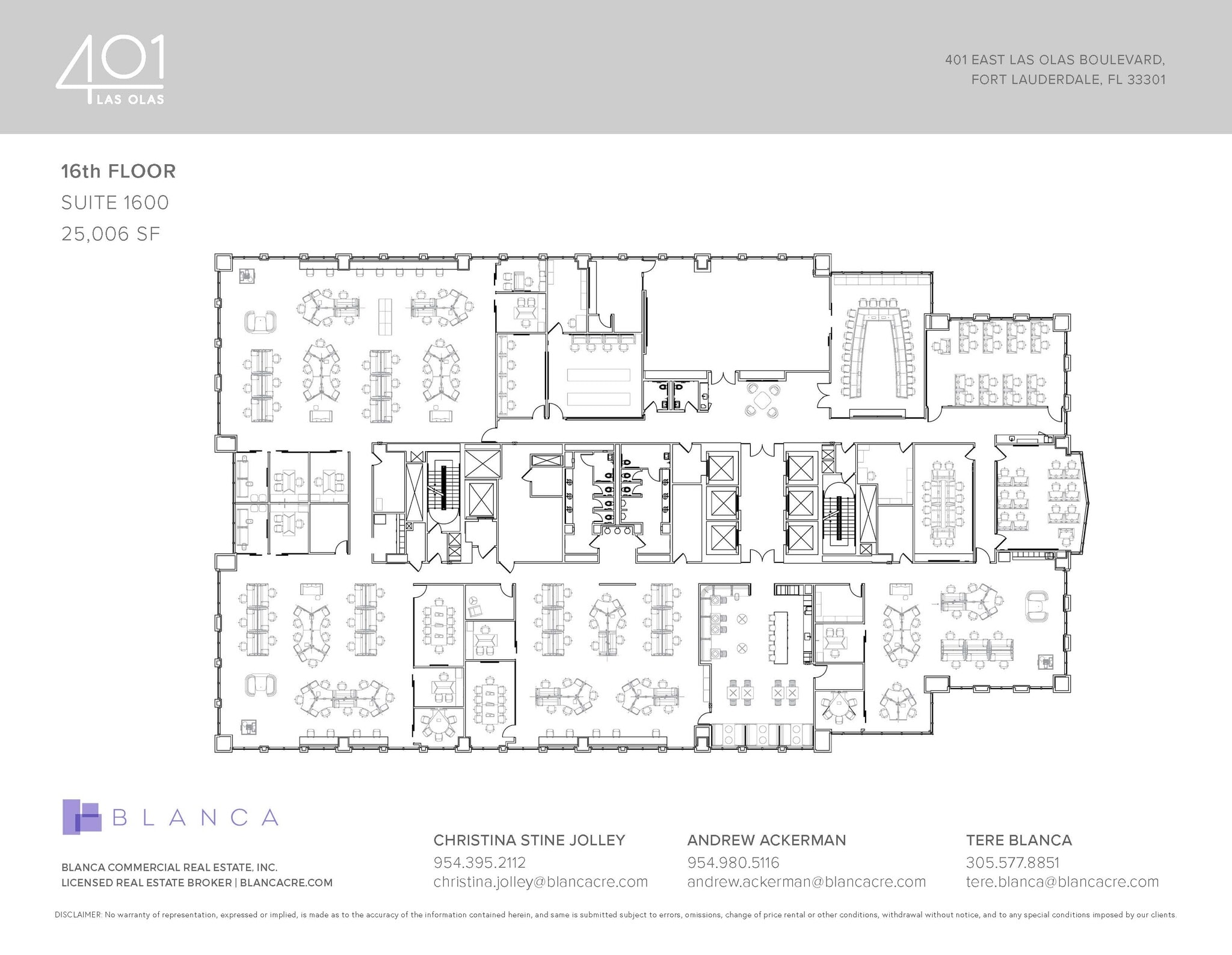 401 E Las Olas Blvd, Fort Lauderdale, FL à louer Plan d’étage– Image 1 sur 1