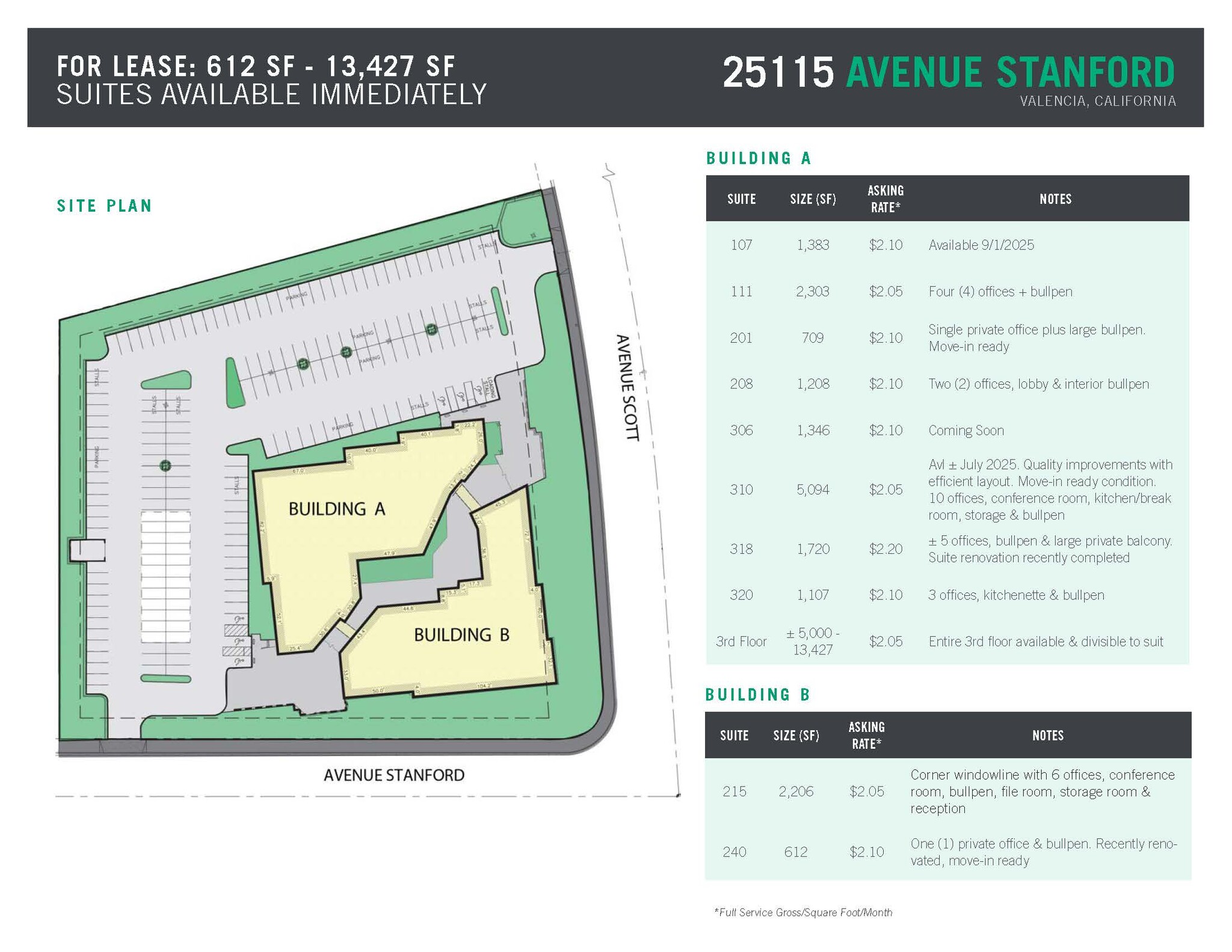 25115 Avenue Stanford, Valencia, CA à louer Plan de site– Image 1 sur 2