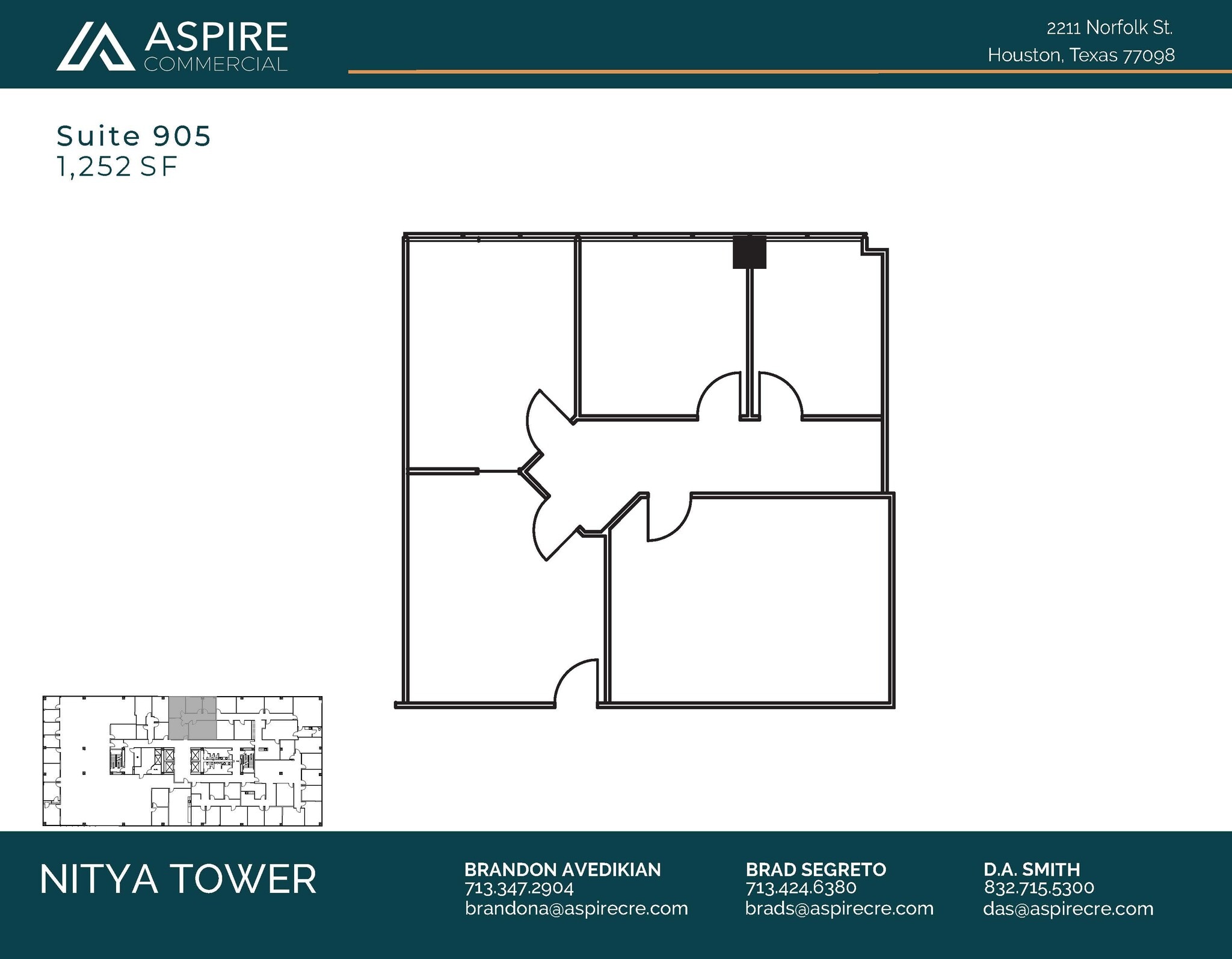 2211 Norfolk St, Houston, TX à louer Plan d’étage– Image 1 sur 1