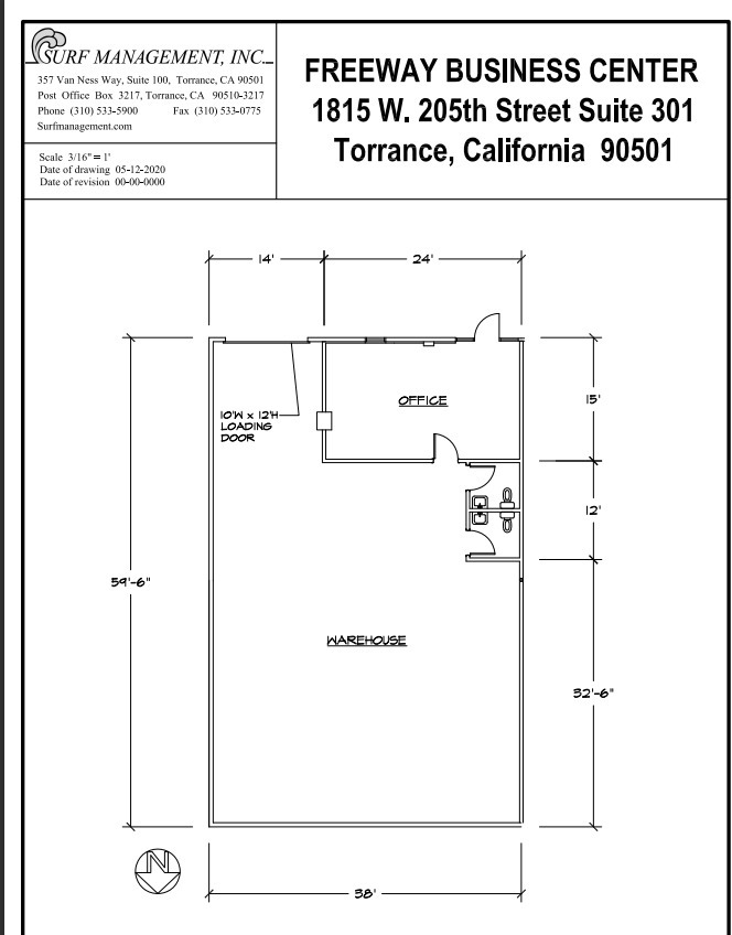 1815 W 205th St, Torrance, CA à louer Plan d’étage– Image 1 sur 1