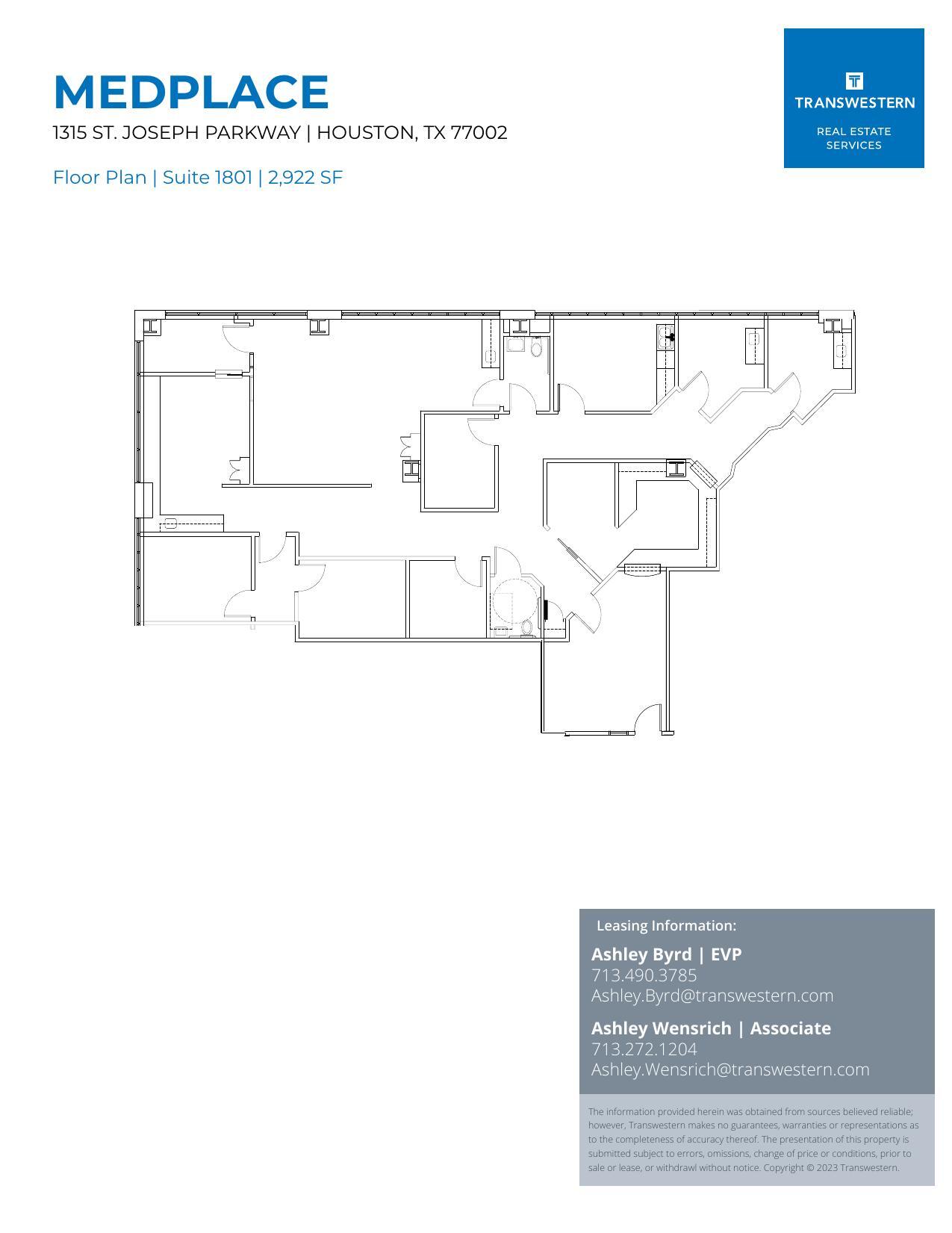 1315 St Joseph Pky, Houston, TX à louer Plan d’étage– Image 1 sur 1