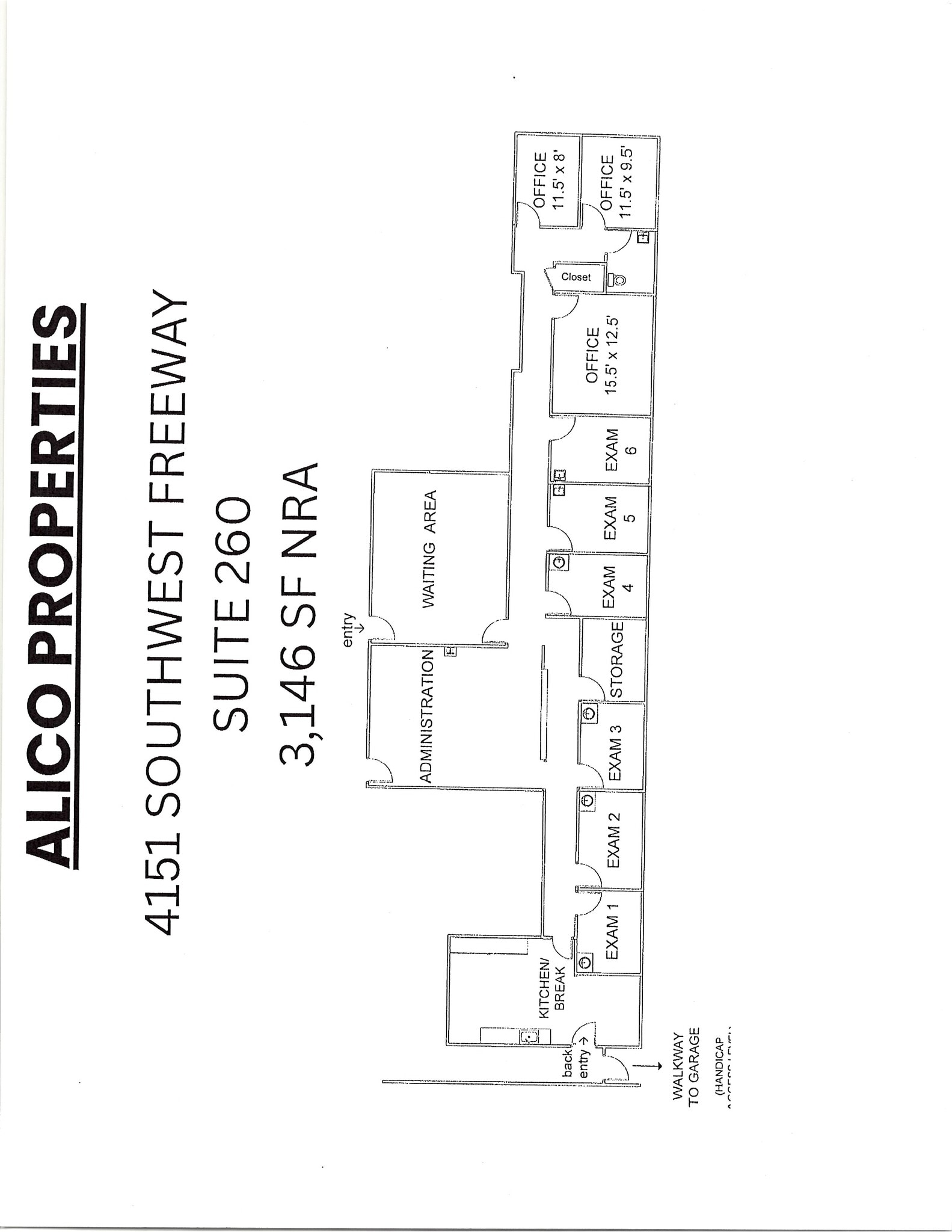 4151 Southwest Fwy, Houston, TX à louer Plan d’étage– Image 1 sur 1