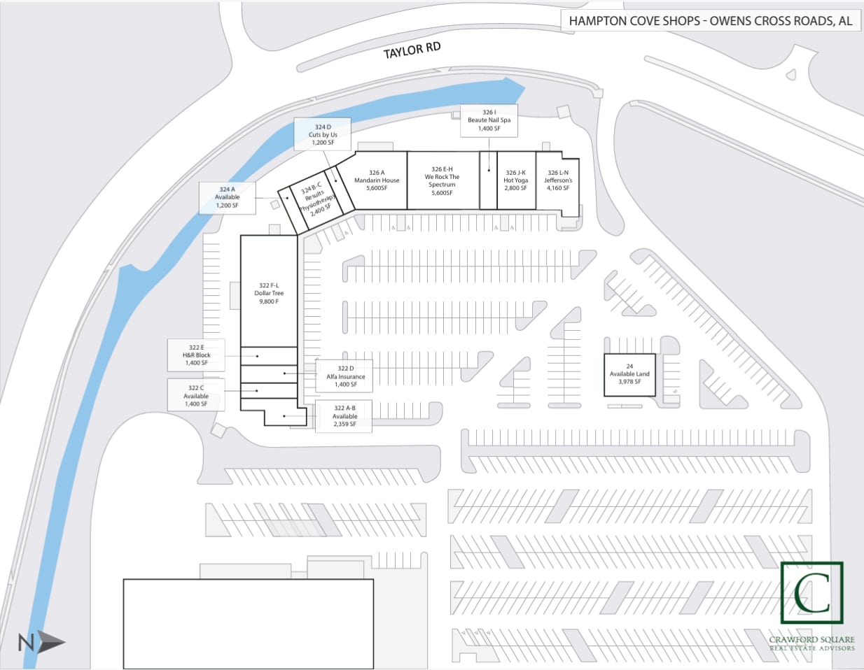 322 Sutton Rd SE, Owens Cross Roads, AL à louer Plan de site– Image 1 sur 1