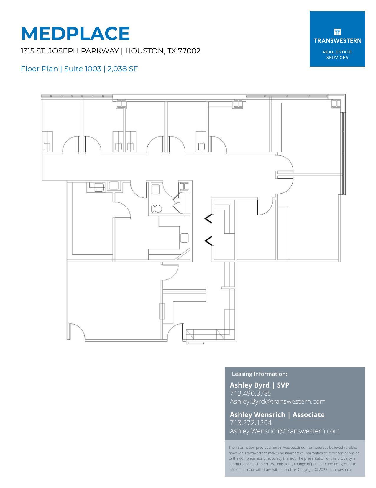 1315 St Joseph Pky, Houston, TX à louer Plan d’étage– Image 1 sur 2