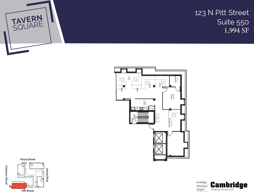 123 N Pitt St, Alexandria, VA à louer Plan d’étage– Image 1 sur 1
