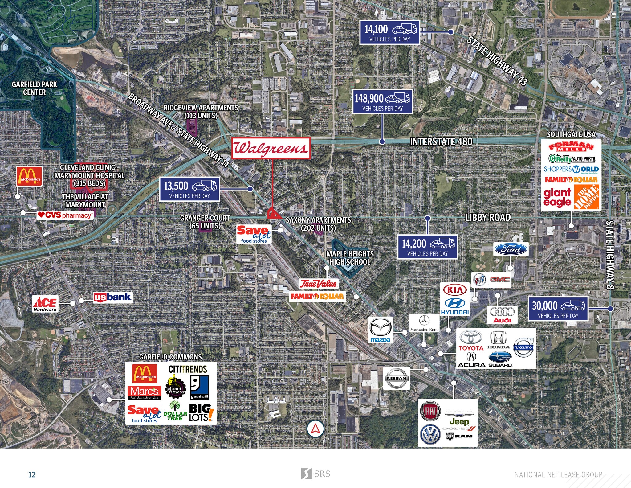 15500 Broadway Ave, Maple Heights, OH à louer Aérien– Image 1 sur 5