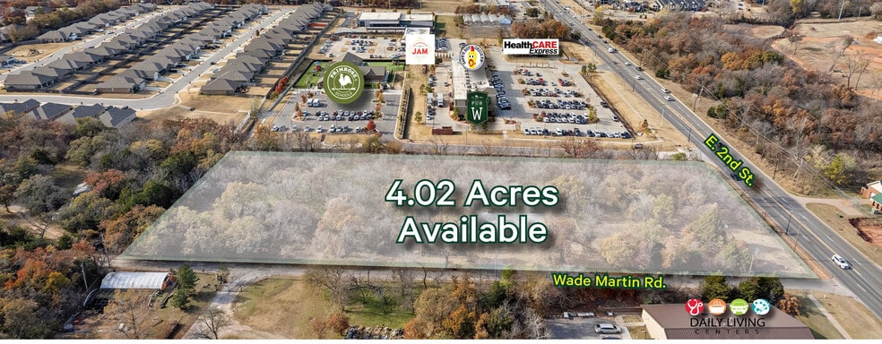SWC of 2nd St & Wade Martin Rd, Edmond, OK à vendre - Aérien – Image 2 sur 3