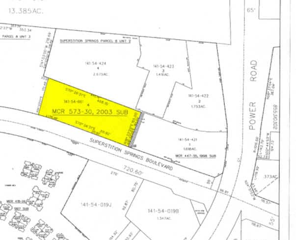 6638-6640 E Superstition Springs Blvd, Mesa, AZ à louer - Plan cadastral – Image 2 sur 16