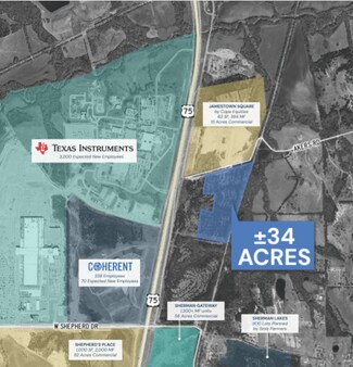 Plus de détails pour SEQ of US 75 and Akers rd, Sherman, TX - Terrain à vendre