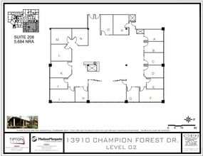 13910 Champion Forest Dr, Houston, TX à louer Plan d’étage– Image 1 sur 1