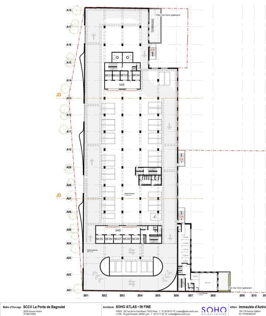 108 Avenue Galliéni, Bagnolet à louer Plan d’étage– Image 1 sur 1