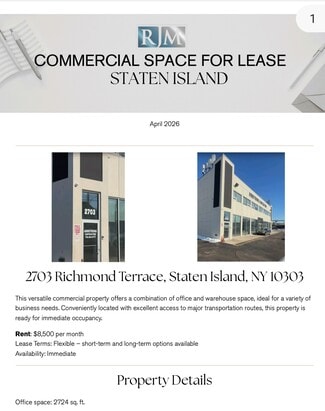 Plus de détails pour 2703 Richmond Ter, Staten Island, NY - Industriel/Logistique à louer