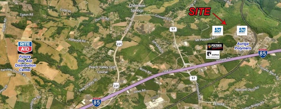 Mount Pleasant Rd, Spartanburg, SC à vendre - Aérien – Image 2 sur 2