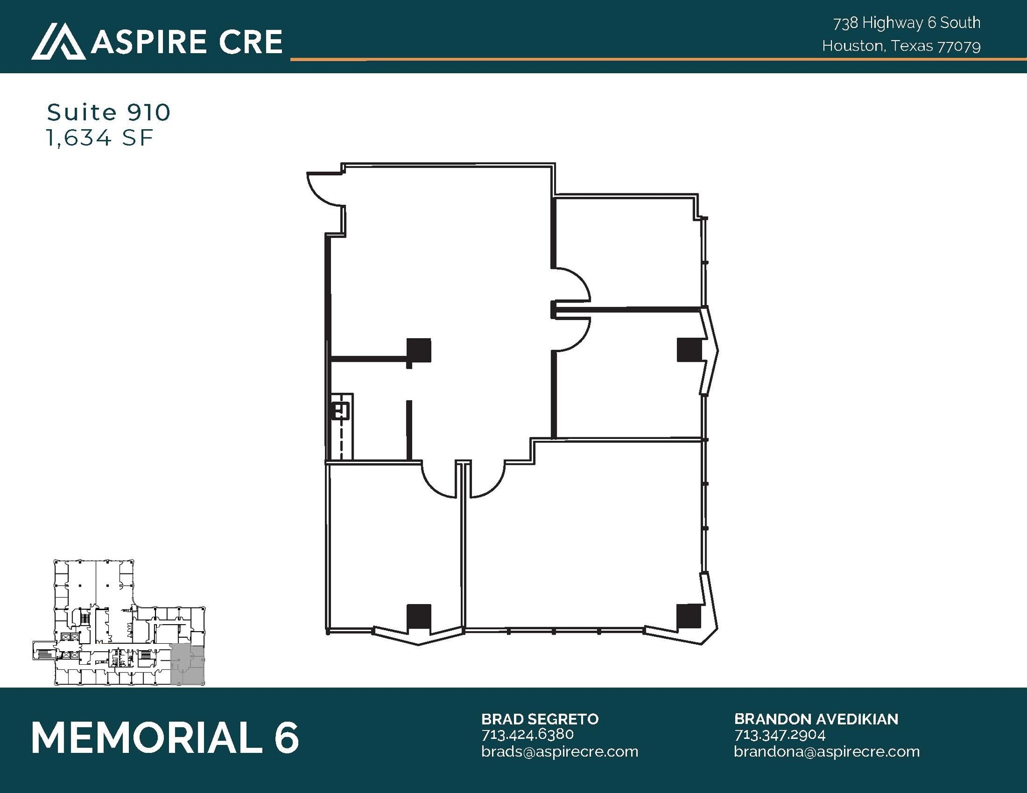 738 Highway 6 S, Houston, TX à louer Plan d’étage– Image 1 sur 2