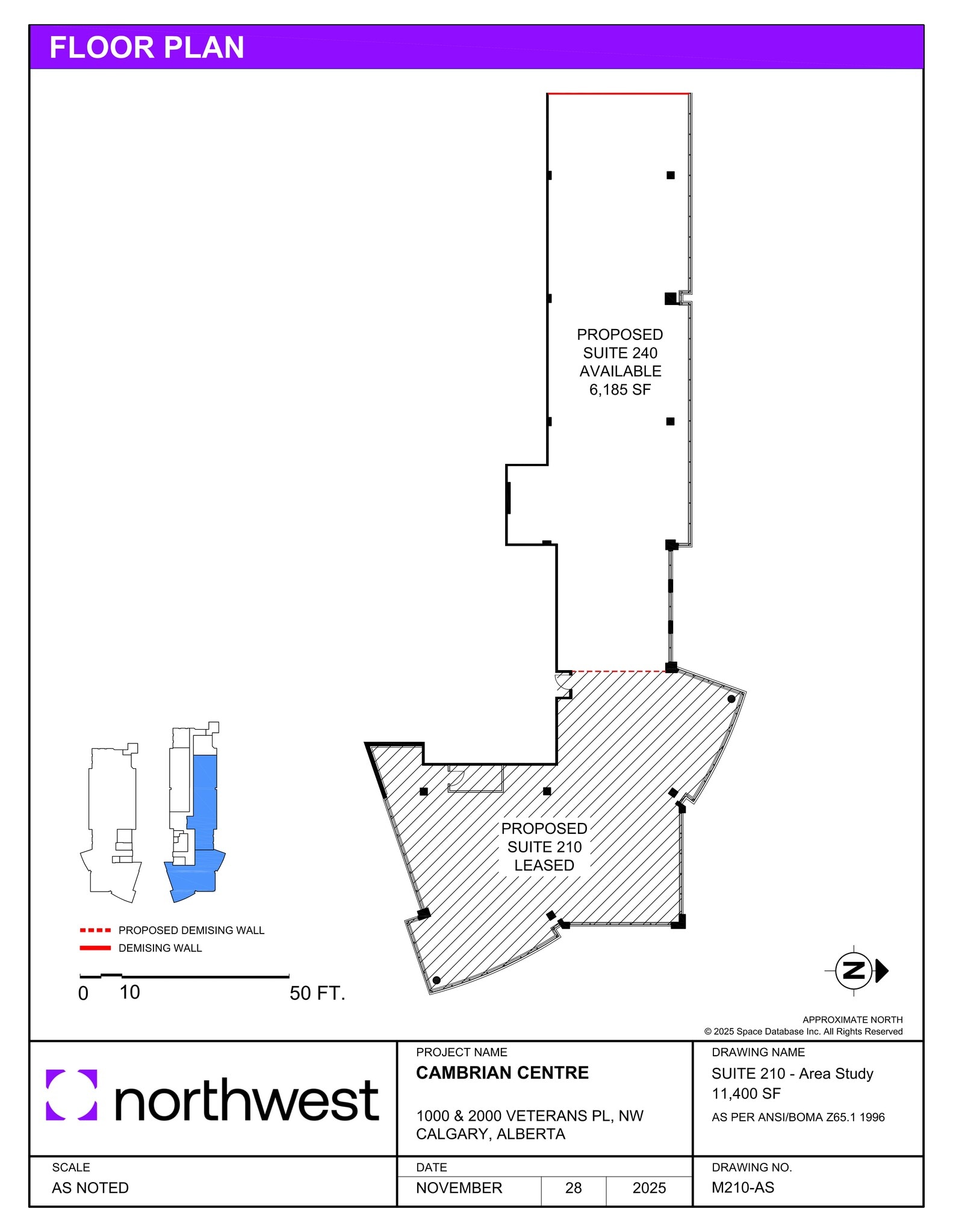 1000-2000 Veteran's Pl NW, Calgary, AB à louer Plan de site– Image 1 sur 1