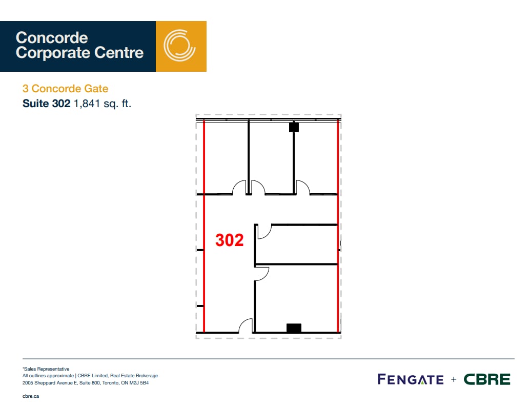 3 Concorde Gate, Toronto, ON à louer Plan d’étage– Image 1 sur 1