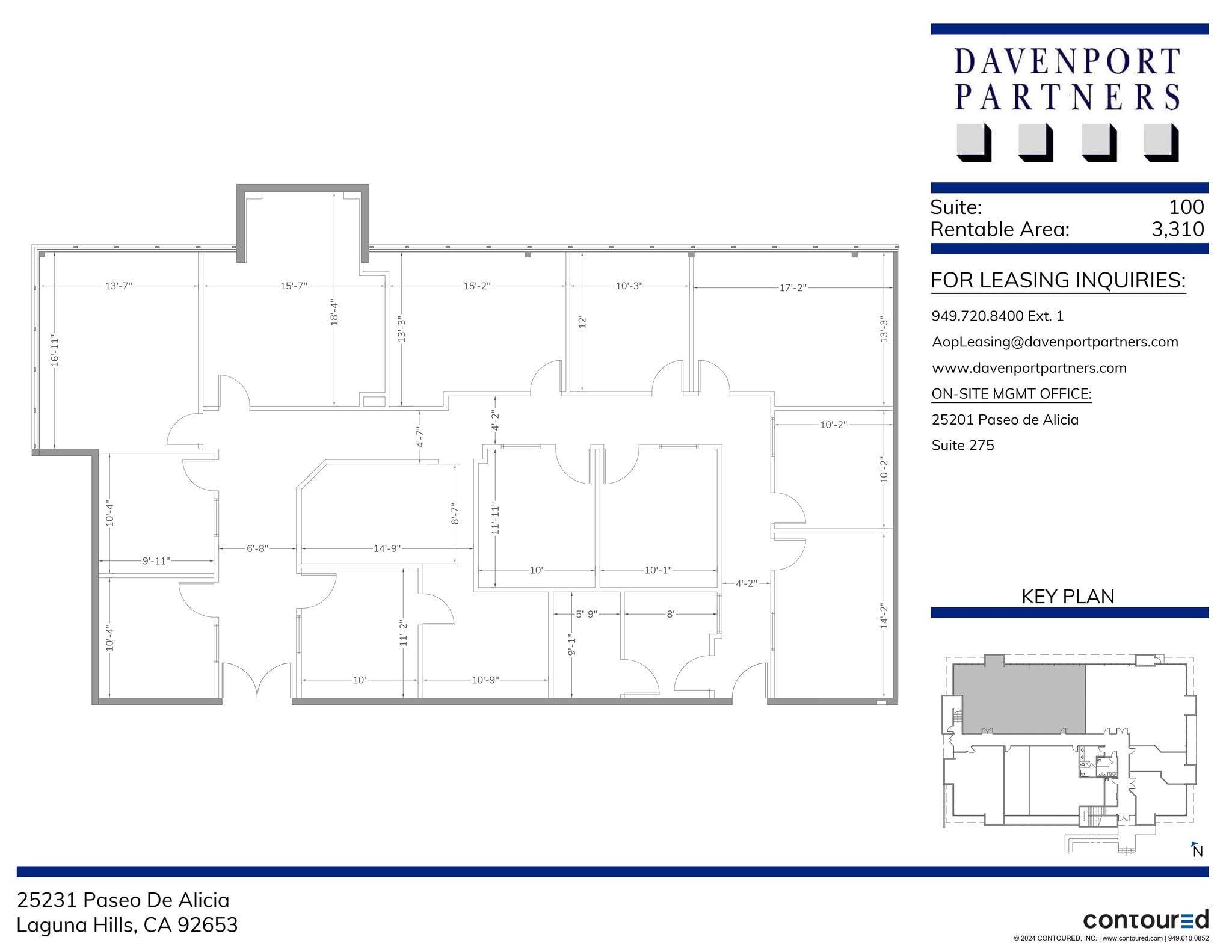 25231 Paseo de Alicia, Laguna Hills, CA à louer Plan de site– Image 1 sur 1