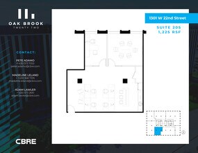 1301 W 22nd St, Oak Brook, IL à louer Plan d’étage– Image 2 sur 6
