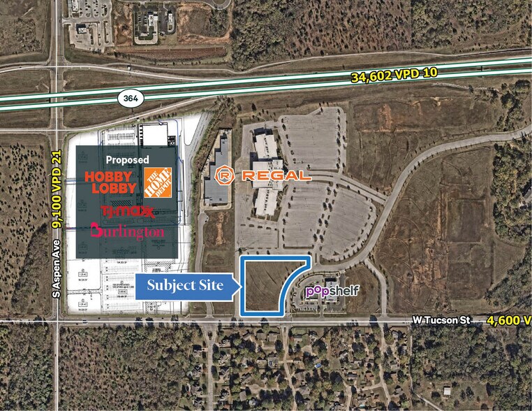 NEC of Aspen & W Tuscon St, Broken Arrow, OK à vendre - Aérien – Image 3 sur 3