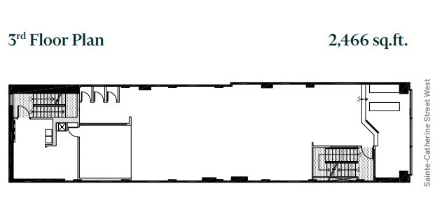 1019-1021 Rue Sainte-Catherine O, Montréal, QC à louer Plan d’étage– Image 1 sur 1