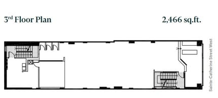 1019-1021 Rue Sainte-Catherine O, Montréal, QC à louer Plan d’étage– Image 1 sur 1