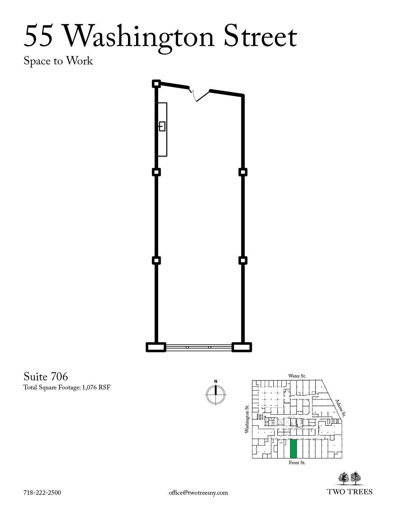 55 Washington St, Brooklyn, NY à louer Plan d’étage– Image 1 sur 4