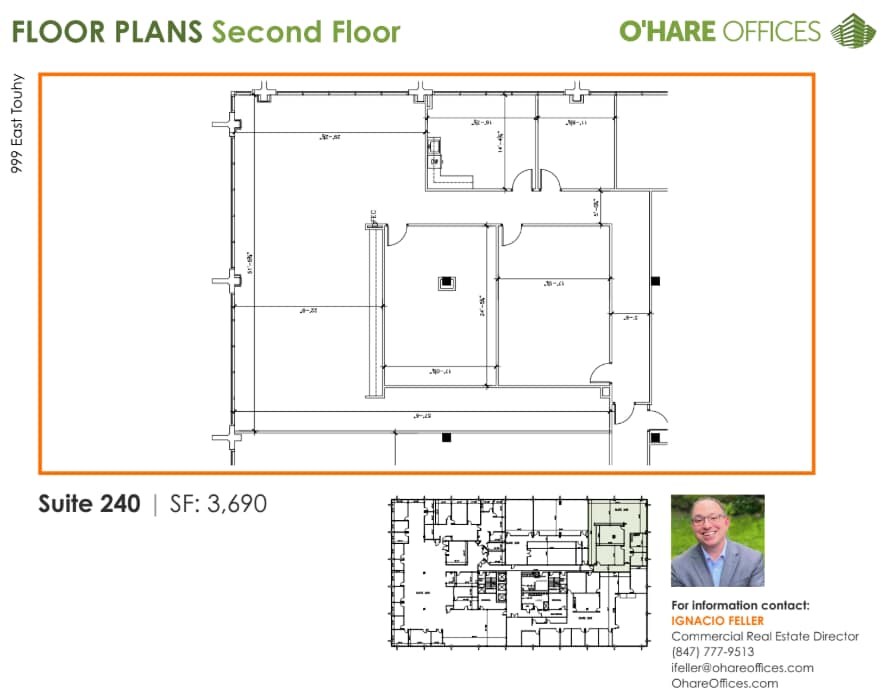 999 E Touhy Ave, Des Plaines, IL à louer Plan d’étage– Image 1 sur 1