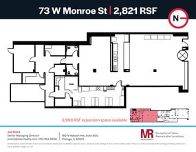 73 W Monroe St, Chicago, IL à louer Plan d’étage– Image 1 sur 9