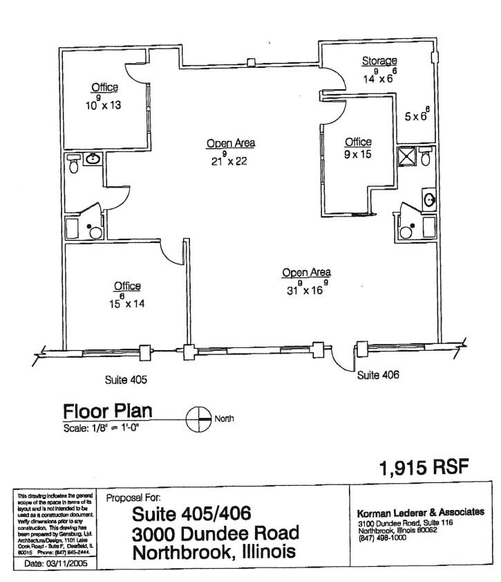 3000 Dundee Rd, Northbrook, IL à louer Plan d’étage– Image 1 sur 1