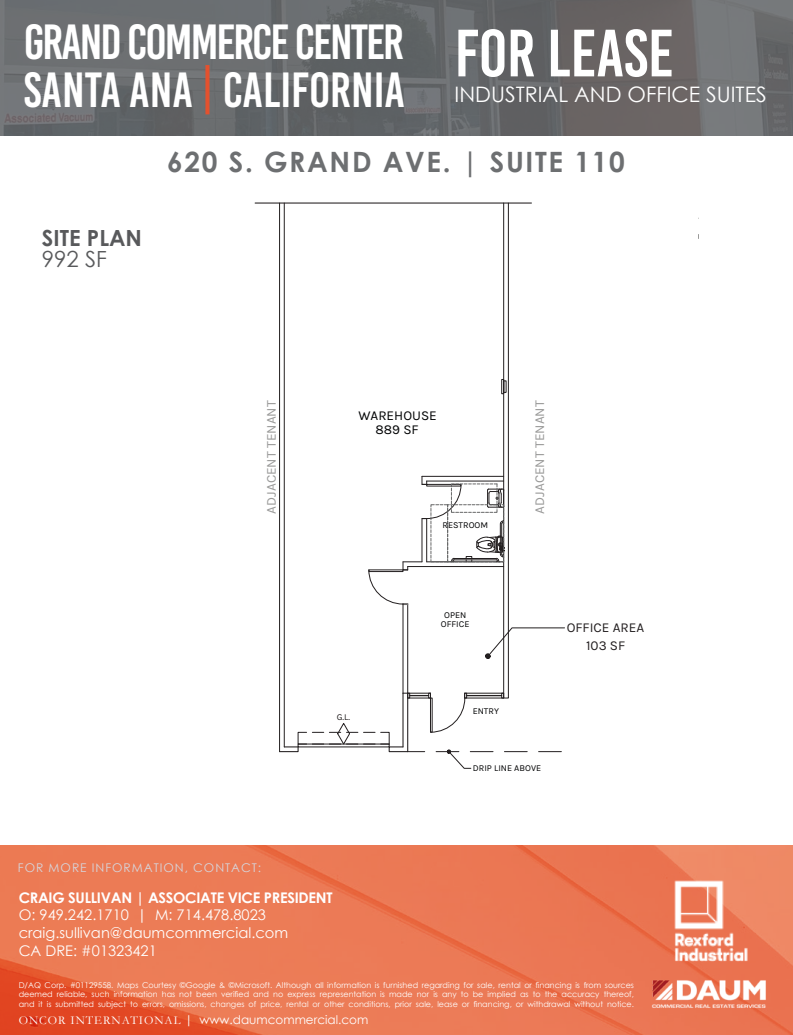 600 S Grand Ave, Santa Ana, CA à louer Plan d’étage– Image 1 sur 1