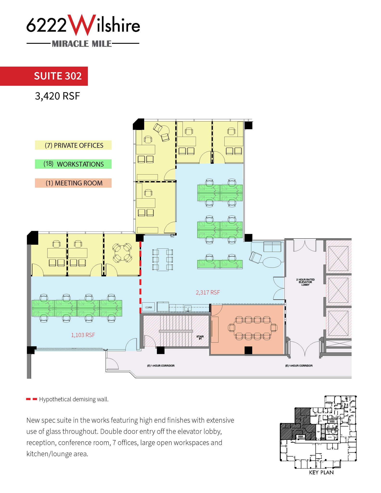 6222 Wilshire Blvd, Los Angeles, CA à louer Plan d’étage– Image 1 sur 1