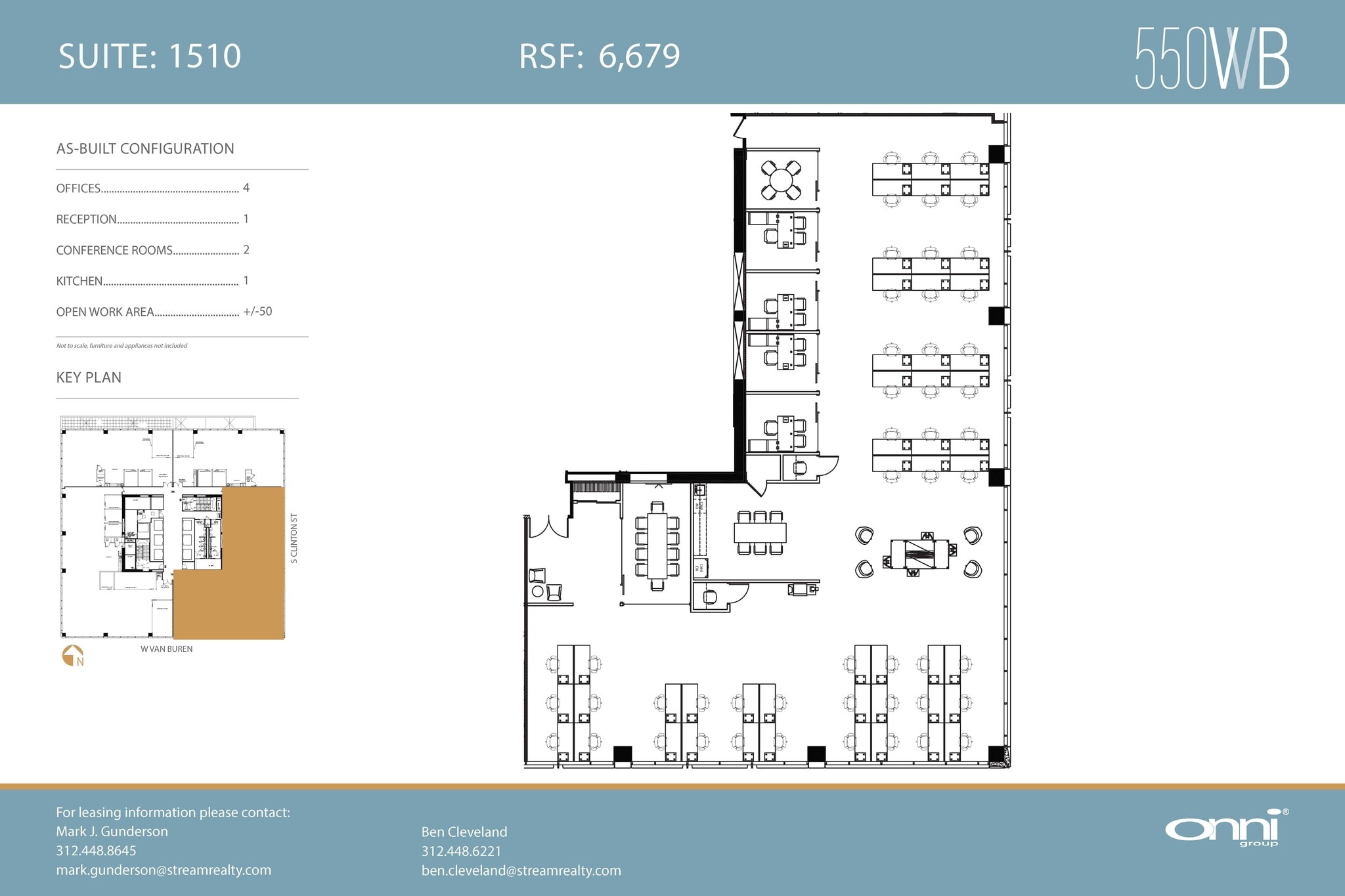 550 W Van Buren St, Chicago, IL à louer Plan d’étage– Image 1 sur 1