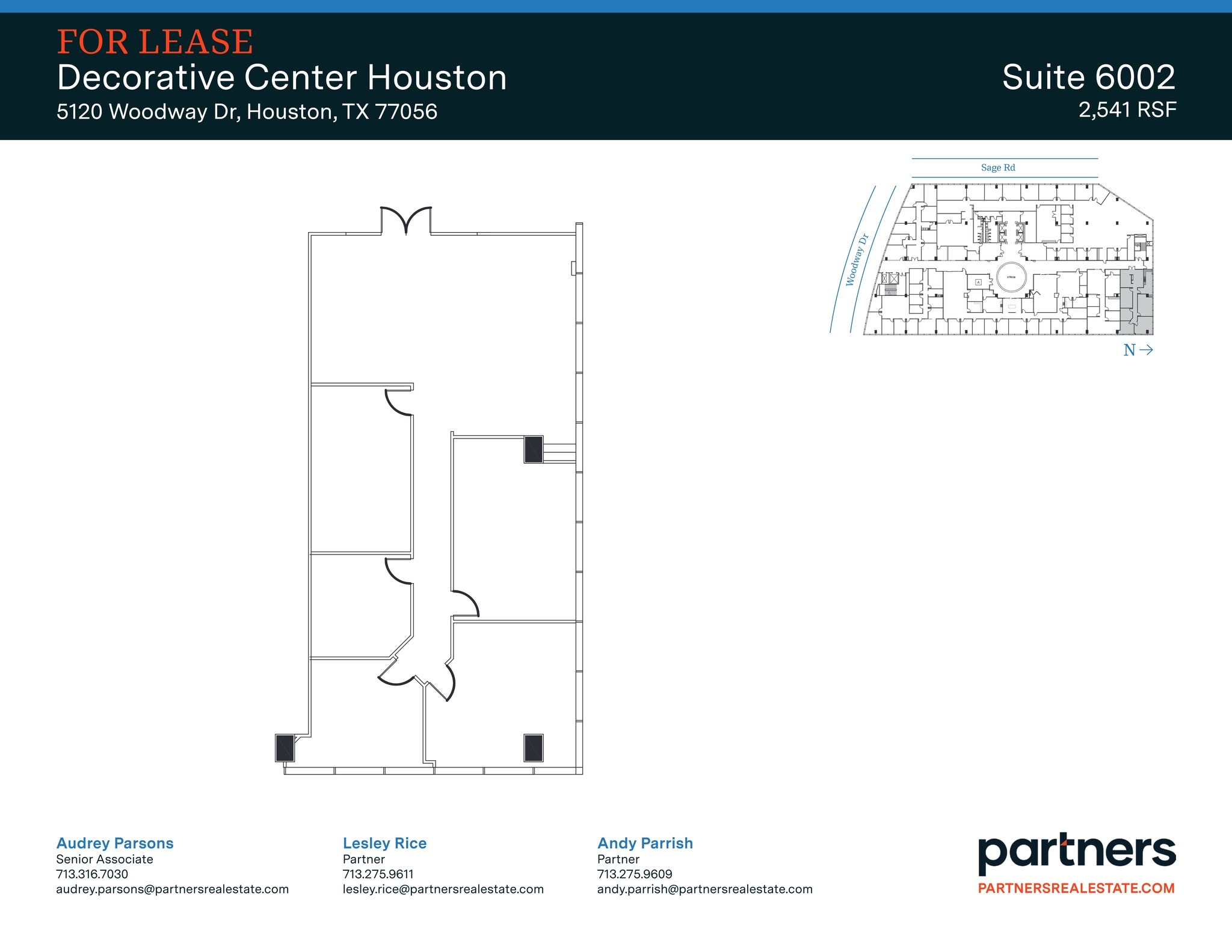 5120 Woodway Dr, Houston, TX à louer Plan de site– Image 1 sur 1