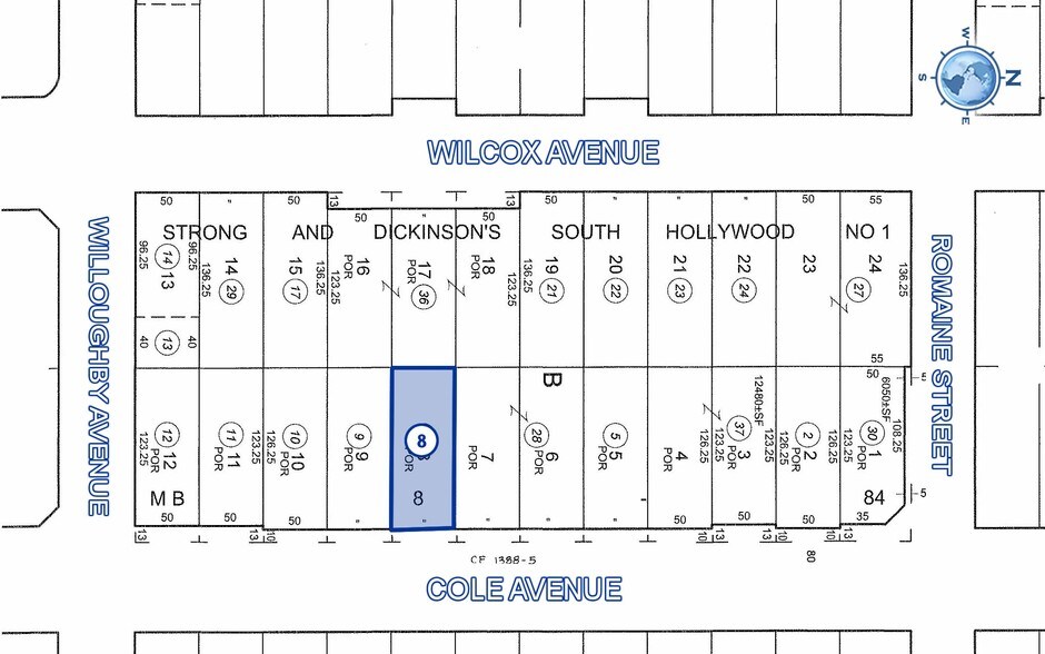 923 Cole Ave, Los Angeles, CA à louer - Plan cadastral – Image 3 sur 15