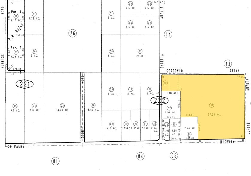 71800 Twentynine Palms Hwy, Twentynine Palms, CA à vendre - Plan cadastral – Image 2 sur 2