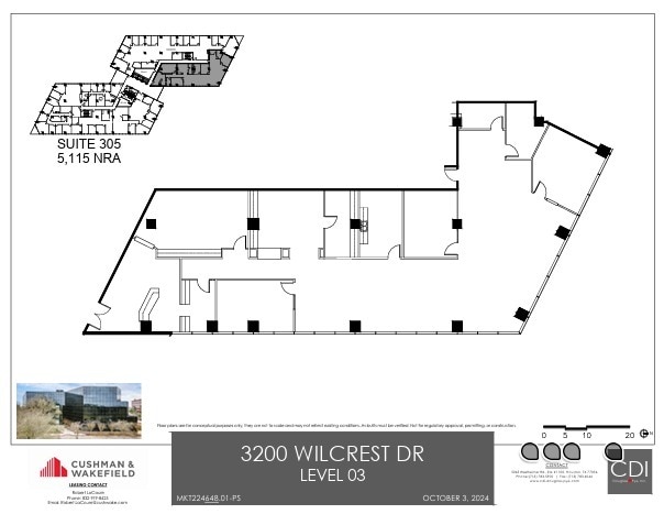 3200 Wilcrest Dr, Houston, TX à louer Plan d’étage– Image 1 sur 1