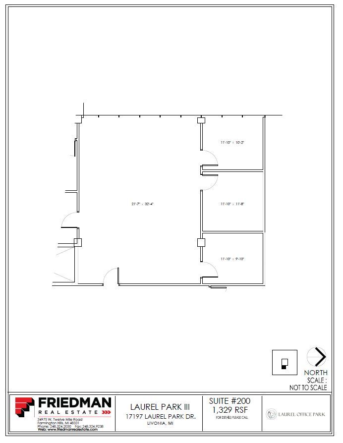 17197 N Laurel Park Dr, Livonia, MI à louer Plan d’étage– Image 1 sur 2