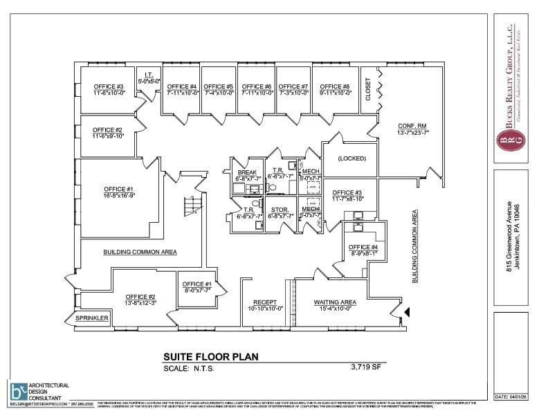 815 Greenwood Ave, Jenkintown, PA à louer Plan d’étage– Image 1 sur 13