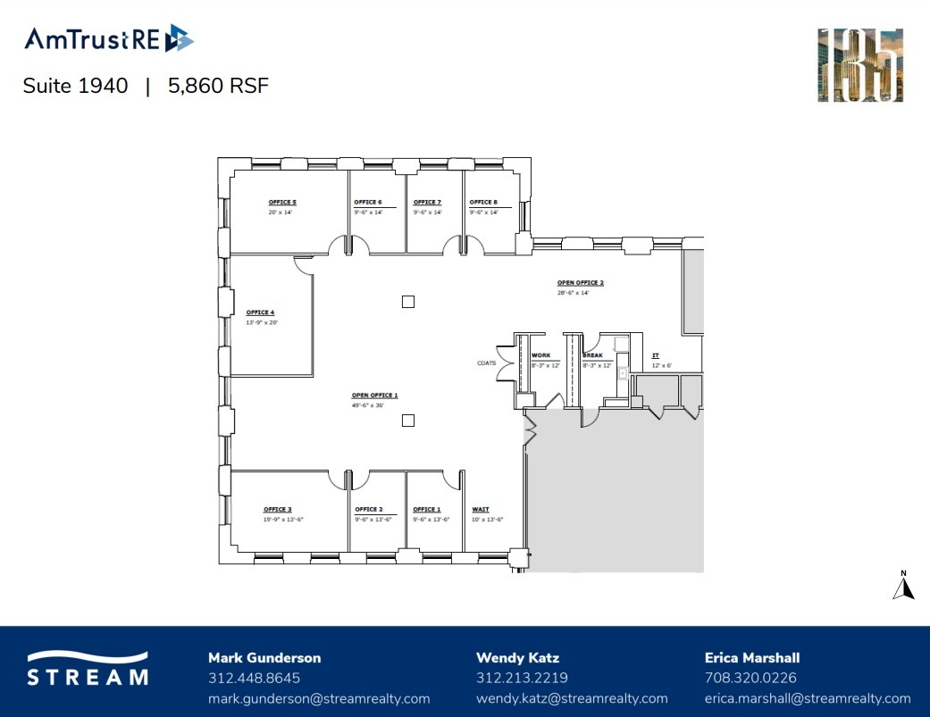 135 S LaSalle St, Chicago, IL à louer Plan d’étage– Image 1 sur 1