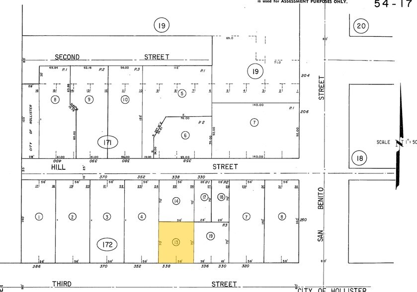 338 3rd St, Hollister, CA à louer - Plan cadastral – Image 2 sur 6