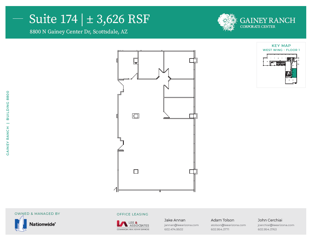 8800 N Gainey Center Dr, Scottsdale, AZ à louer Plan d’étage– Image 1 sur 1