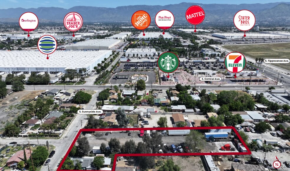 895 S Sunnyside Ave, San Bernardino, CA à vendre - Aérien – Image 3 sur 5