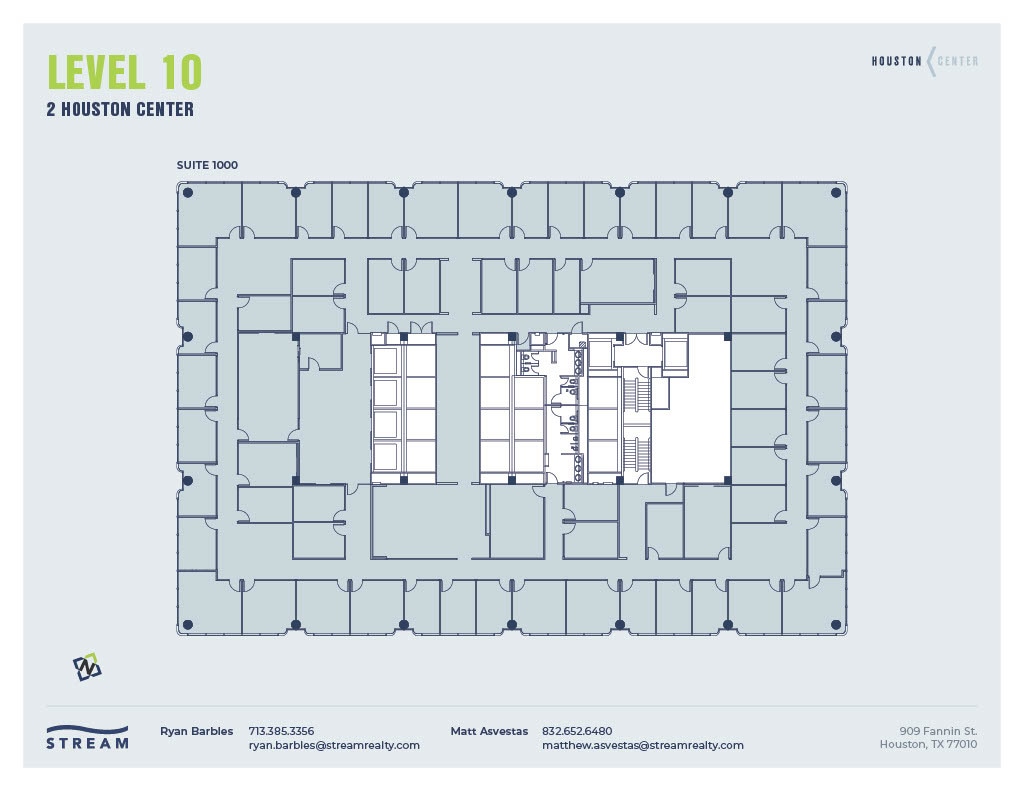 909 Fannin St, Houston, TX à louer Plan d’étage– Image 1 sur 1