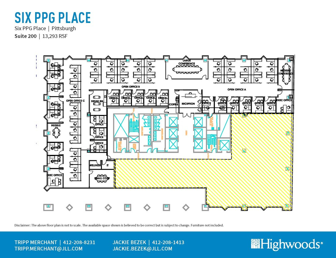 1 PPG Pl, Pittsburgh, PA à louer Plan d’étage– Image 1 sur 1