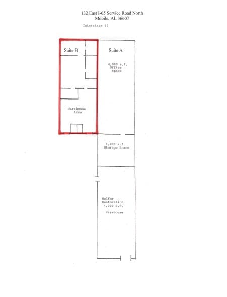 132-134 E I-65 Service Rd N, Mobile, AL à louer - Plan de site – Image 3 sur 4